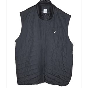 Callaway Men's XXL Quilted Black Puffer Vest Golf Performance Wear